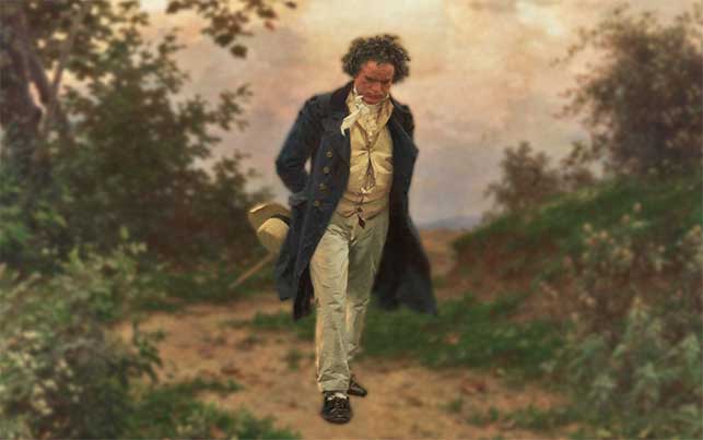 Ludwig Van Beethoven paseando