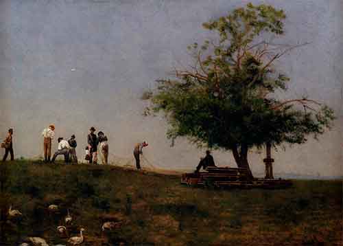 Thomas Eakins Mending the Net (1881)