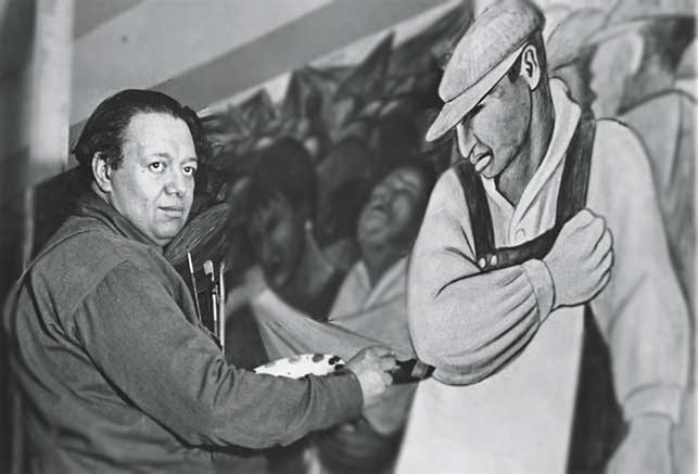 Diego Rivera pintando semblanza