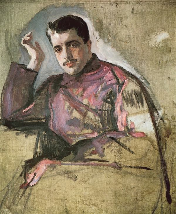 Retrato de Serguéi Diáguilev pintado por Valentín Serov